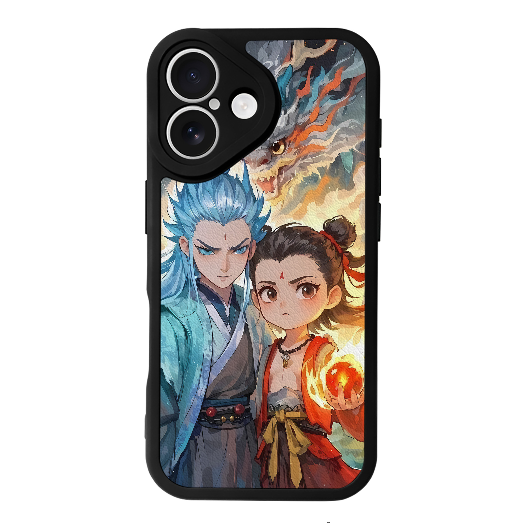 （画像用） Ne Zha 2 ナタ 魔童の大暴れ 【iPhone 16シリーズ対応】シリコンスマホケース（レザー調） 材質：シリコン